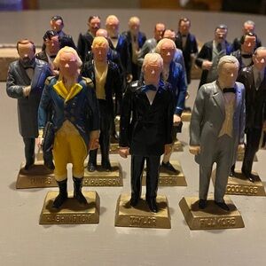 Vintage Marx Toys 36 U.S. Presidents Figurine Set 3” Historical Collection-